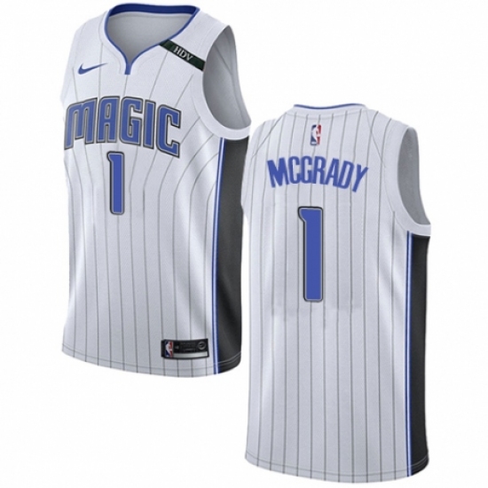 Men's Nike Orlando Magic #1 Tracy Mcgrady Swingman NBA Jersey - Association Edition - Ujersey