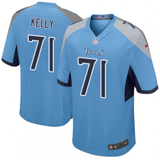 Men Nike Tennessee Titans #71 Dennis Kelly Game Light Blue Alternate NFL Jersey - Ujersey