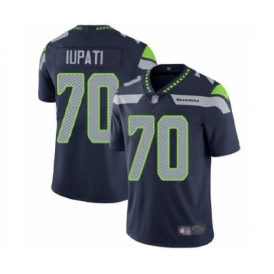 Men's Seattle Seahawks #70 Mike Iupati Navy Blue Team Color Vapor Untouchable Limited Player Football Jersey - Ujersey