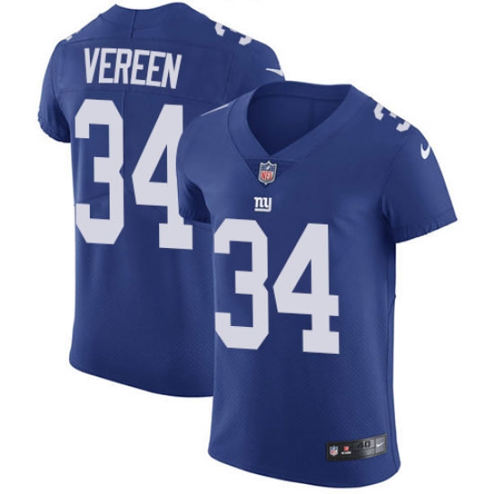 Men's Nike New York Giants #34 Shane Vereen Elite Royal Blue Team Color NFL Jersey - Ujersey