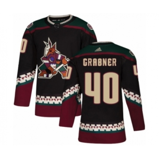 Men's Adidas Arizona Coyotes #40 Michael Grabner Premier Black Alternate NHL Jersey - Ujersey