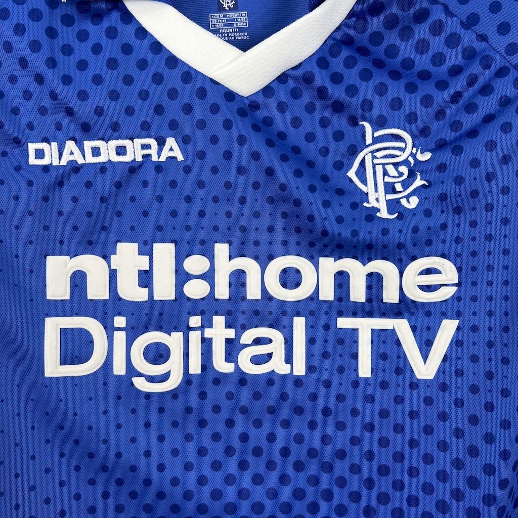 Rangers FC Retro Soccer Jersey Home Custom Shirt 2002-03 - ujerseystore