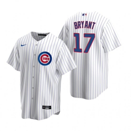 Men's Nike Chicago Cubs #17 Kris Bryant White Home Stitched Baseball Jersey - Ujersey