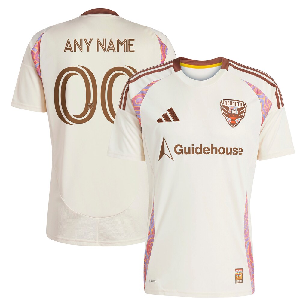 Men's D.C. United adidas Natural 2025 The Soul Kit Replica Custom Jersey - Ujersey