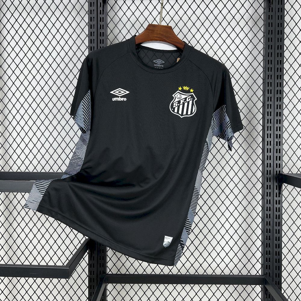 Santos FC Soccer Jersey Black Goalkeeper Custom Shirt 2025 - ujerseystore