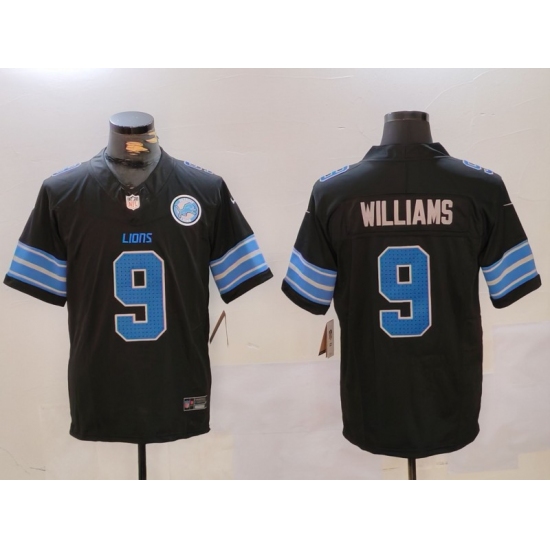Men's Detroit Lions #9 Jameson Williams Black 2024 F.U.S.E. 2nd Alternate With Vapor Limited Stitched Jersey - Ujersey