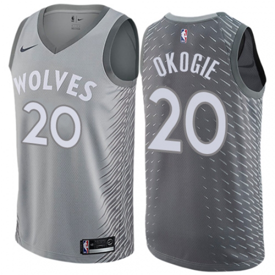 Women's Nike Minnesota Timberwolves #20 Josh Okogie Swingman Gray NBA Jersey - City Edition - Ujersey