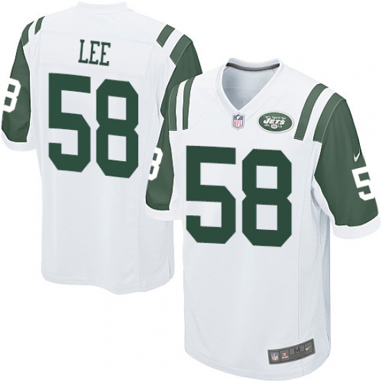 Men's Nike New York Jets #58 Darron Lee Game White NFL Jersey - Ujersey