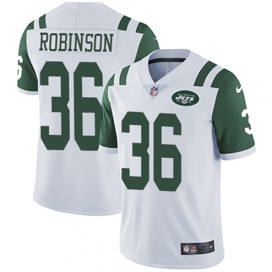 Youth Nike New York Jets #36 Rashard Robinson White Vapor Untouchable Limited Player NFL Jersey - Ujersey