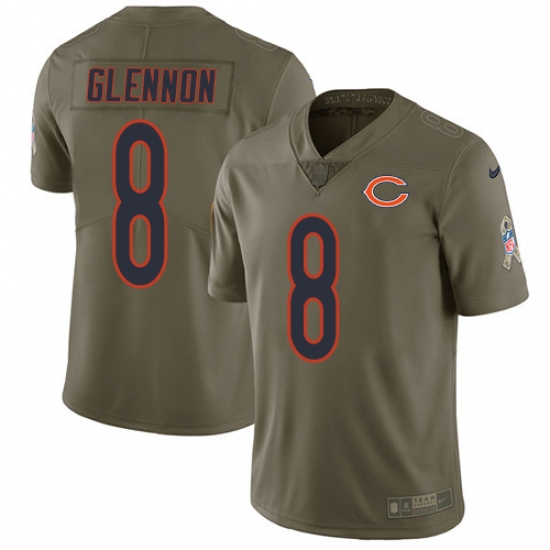 Youth Nike Chicago Bears #8 Mike Glennon Limited Olive 2017 Salute to Service NFL Jersey - Ujersey