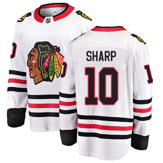 Youth Chicago Blackhawks #10 Patrick Sharp Fanatics Branded White Away Breakaway NHL Jersey - Ujersey