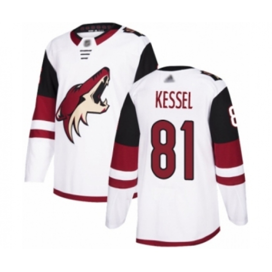 Youth Arizona Coyotes #81 Phil Kessel Authentic White Away Hockey Jersey - Ujersey