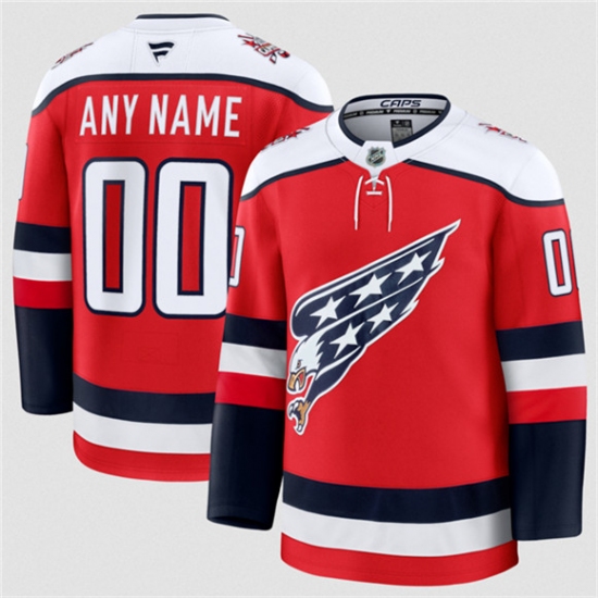 Men's Washington Capitals Active Player Custom Red 2025-26 Alternate Stitched Hockey Jersey - Ujersey