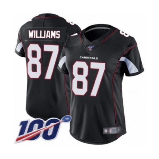 Women's Arizona Cardinals #87 Maxx Williams Black Alternate Vapor Untouchable Limited Player 100th Season Football Jersey - Ujersey