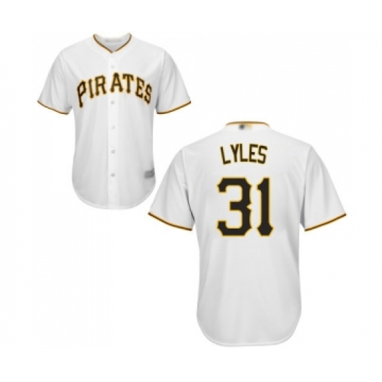 Youth Pittsburgh Pirates #31 Jordan Lyles Replica White Home Cool Base Baseball Jersey - Ujersey