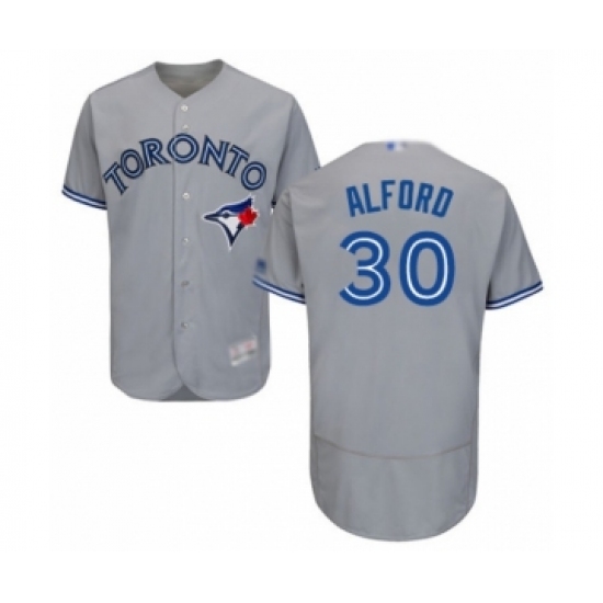 Men's Toronto Blue Jays #30 Anthony Alford Grey Road Flex Base Authentic Collection Baseball Player Jersey