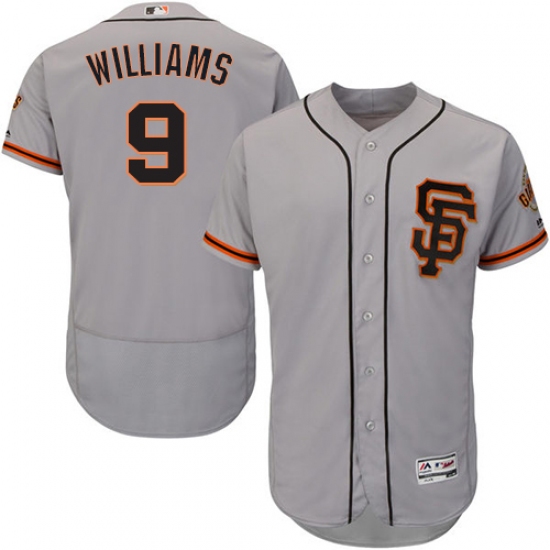 Men's Majestic San Francisco Giants #9 Matt Williams Grey Alternate Flex Base Authentic Collection MLB Jersey - Ujersey