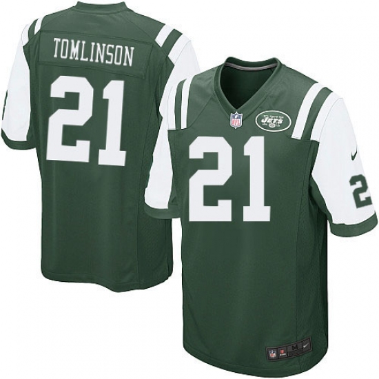 Men's Nike New York Jets #21 LaDainian Tomlinson Game Green Team Color NFL Jersey - Ujersey