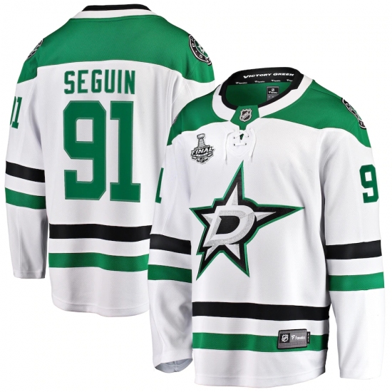Men's Dallas Stars #91 Tyler Seguin Fanatics Branded White 2020 Stanley Cup Final Bound Away Player Breakaway Jersey