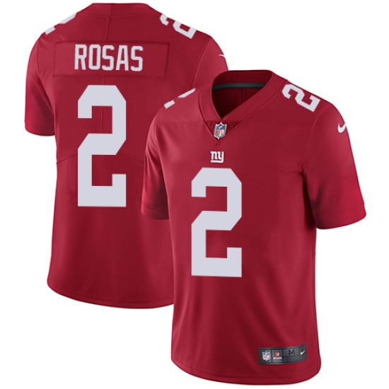 Men's Nike New York Giants #2 Aldrick Rosas Red Alternate Vapor Untouchable Limited Player NFL Jersey - Ujersey