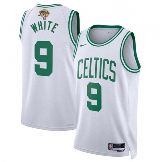 Men's Boston Celtics #9 Derrick White White 2024 Finals Association Edition Stitched Basketball Jersey - Ujersey