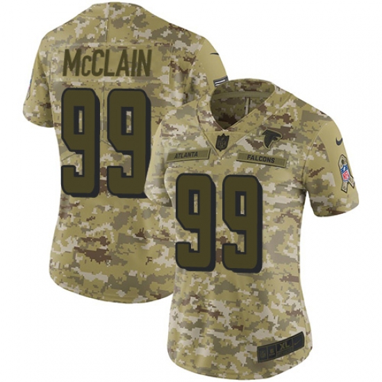 Women's Nike Atlanta Falcons #99 Terrell McClain Limited Camo 2018 Salute to Service NFL Jersey - Ujersey