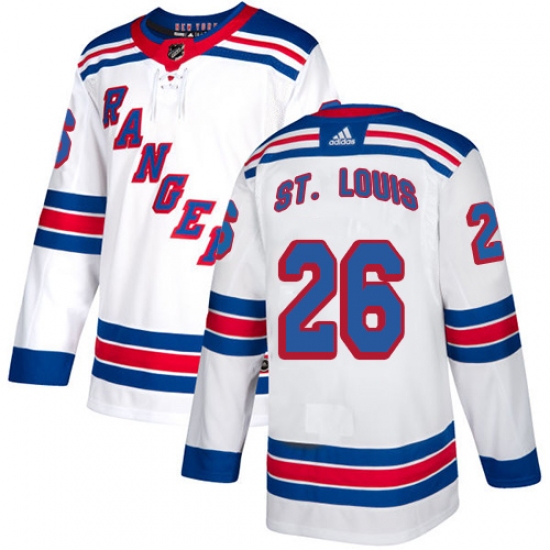 Women's Reebok New York Rangers #26 Martin St. Louis Authentic White Away NHL Jersey - Ujersey