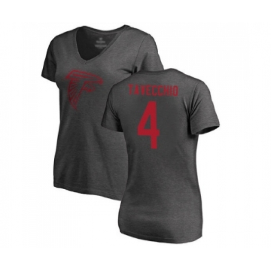 Football Women's Atlanta Falcons #4 Giorgio Tavecchio Ash One Color T-Shirt - Ujersey