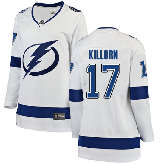 Women's Tampa Bay Lightning #17 Alex Killorn Fanatics Branded White Away Breakaway NHL Jersey - Ujersey