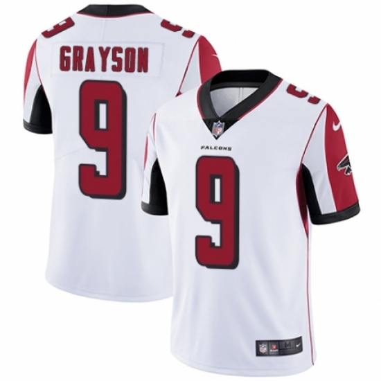 Men's Nike Atlanta Falcons #9 Garrett Grayson White Vapor Untouchable Limited Player NFL Jersey - Ujersey