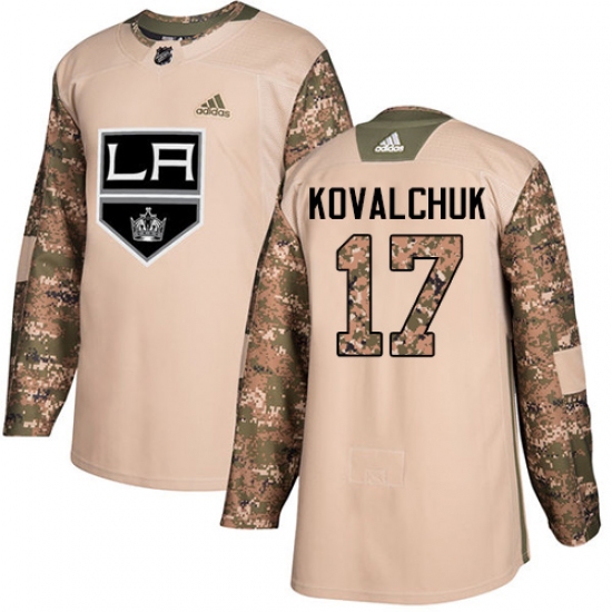 Men's Adidas Los Angeles Kings #17 Ilya Kovalchuk Camo Authentic 2017 Veterans Day Stitched NHL Jersey - Ujersey