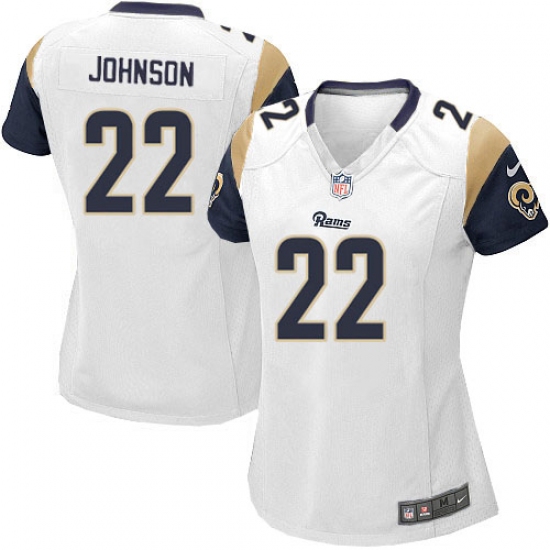 Women's Nike Los Angeles Rams #22 Trumaine Johnson Game White NFL Jersey - Ujersey