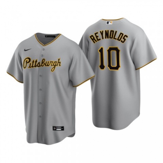 Men's Pittsburgh Pirates #10 Bryan Reynolds Nike Gray Road CoolBase Jersey - Ujersey