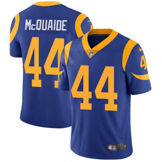 Men's Nike Los Angeles Rams #44 Jacob McQuaide Royal Blue Alternate Vapor Untouchable Limited Player NFL Jersey - Ujersey