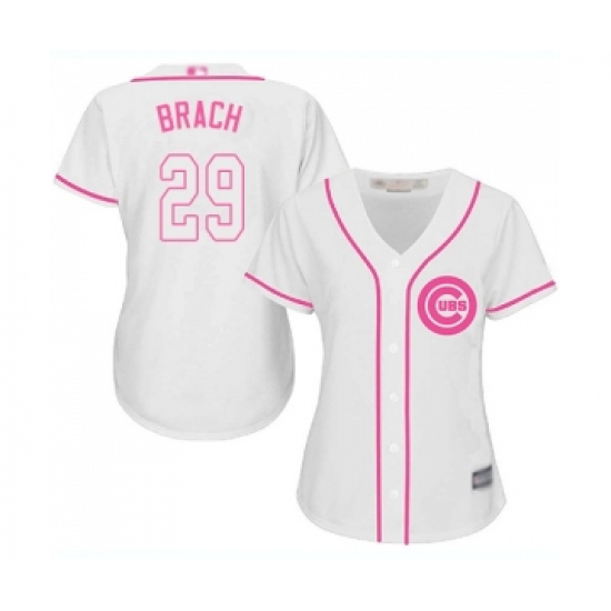 Women's Chicago Cubs #29 Brad Brach Authentic White Fashion Baseball Jersey - Ujersey