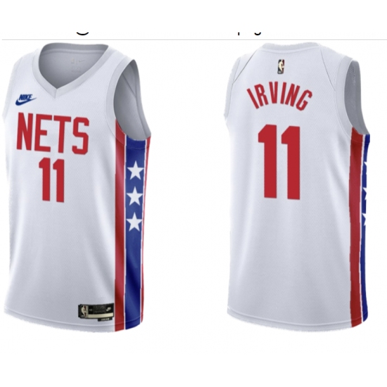 Men's Brooklyn Nets #11 Kyrie Irving 2022-23 Classic Edition White Jersey - Ujersey