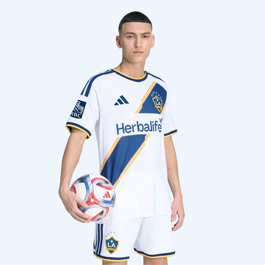 Men's LA Galaxy adidas White 2026 The VeloCITY Kit On-Field Authentic Patch Jersey - Ujersey
