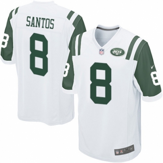 Men's Nike New York Jets #8 Cairo Santos Game White NFL Jersey - Ujersey