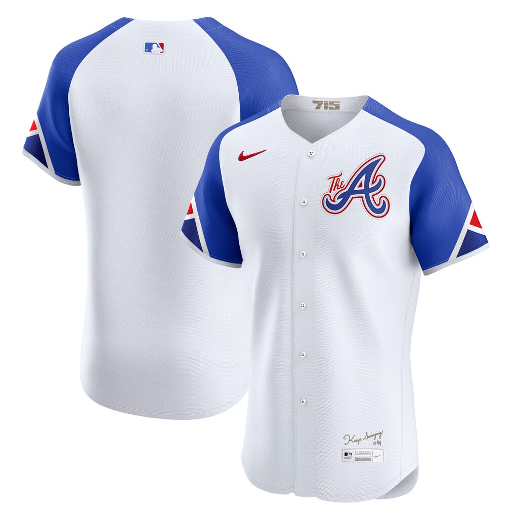 Men's Atlanta Braves Nike White City Connect Elite Jersey - Ujersey