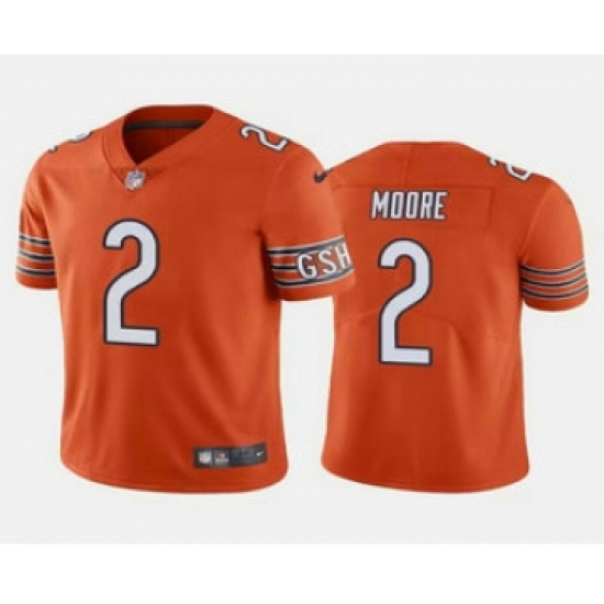 Men's Chicago Bears #2 DJ Moore Orange Vapor Untouchable Stitched Football Jersey - Ujersey