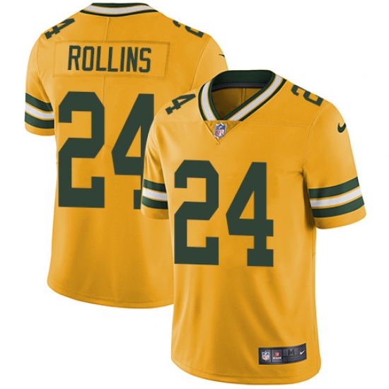 Men's Nike Green Bay Packers #24 Quinten Rollins Limited Gold Rush Vapor Untouchable NFL Jersey - Ujersey
