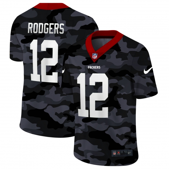 Men's Green Bay Packers #12 Aaron Rodgers Camo 2020 Nike Limited Jersey - Ujersey