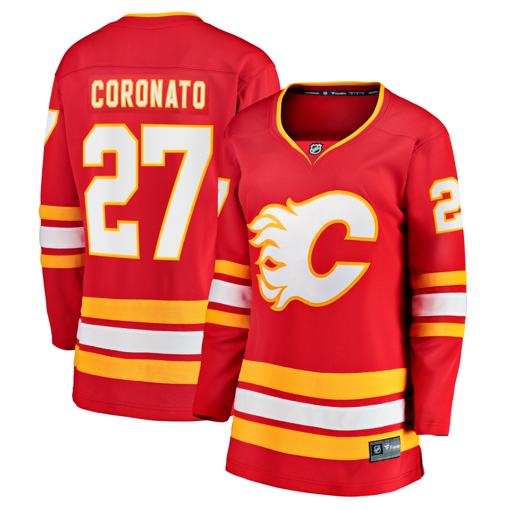 Women's Calgary Flames Matt Coronato Fanatics Red Home Breakaway Jersey - Ujersey