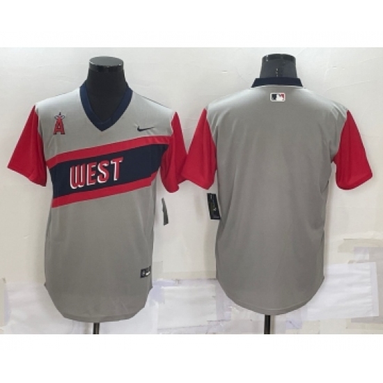 Men's Los Angeles Angels Of Anaheim Blank Grey 2021 Little League Classic Stitched Nike Jersey - Ujersey