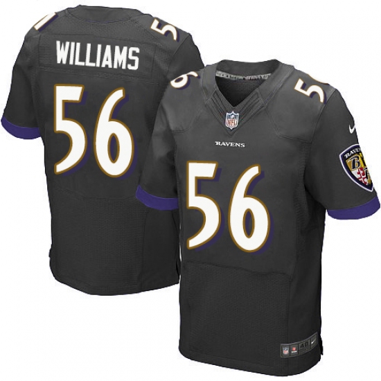Men's Nike Baltimore Ravens #56 Tim Williams Elite Black Alternate NFL Jersey - Ujersey