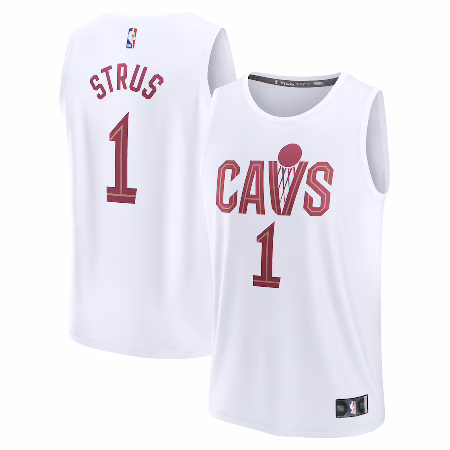 Men's Cleveland Cavaliers Max Strus Fanatics White Fast Break Replica Player Jersey - Association Edition - Ujersey NHL