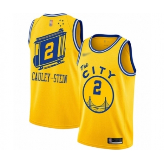 Youth Golden State Warriors #2 Willie Cauley-Stein Swingman Gold Hardwood Classics Basketball Jersey - The City Classic Edition - Ujersey