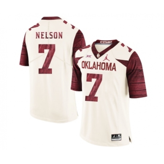 Oklahoma Sooners 7 Corey Nelson White 47 Game Winning Streak College Football Jersey - Ujersey