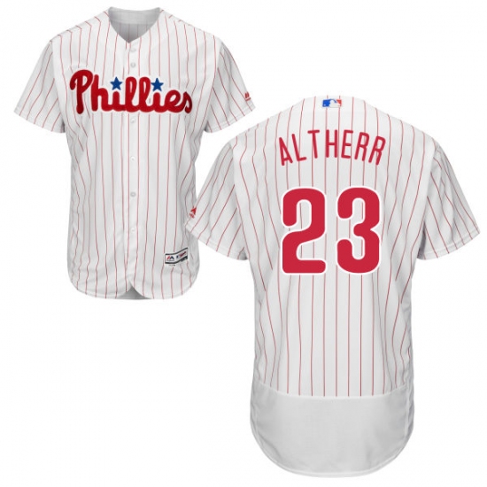 Men's Majestic Philadelphia Phillies #23 Aaron Altherr White Flexbase Authentic Collection MLB Jersey - Ujersey