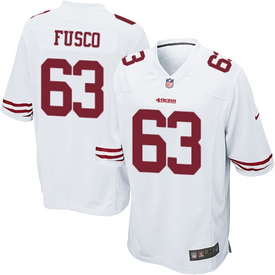 Men's Nike San Francisco 49ers #63 Brandon Fusco Game White NFL Jersey - Ujersey